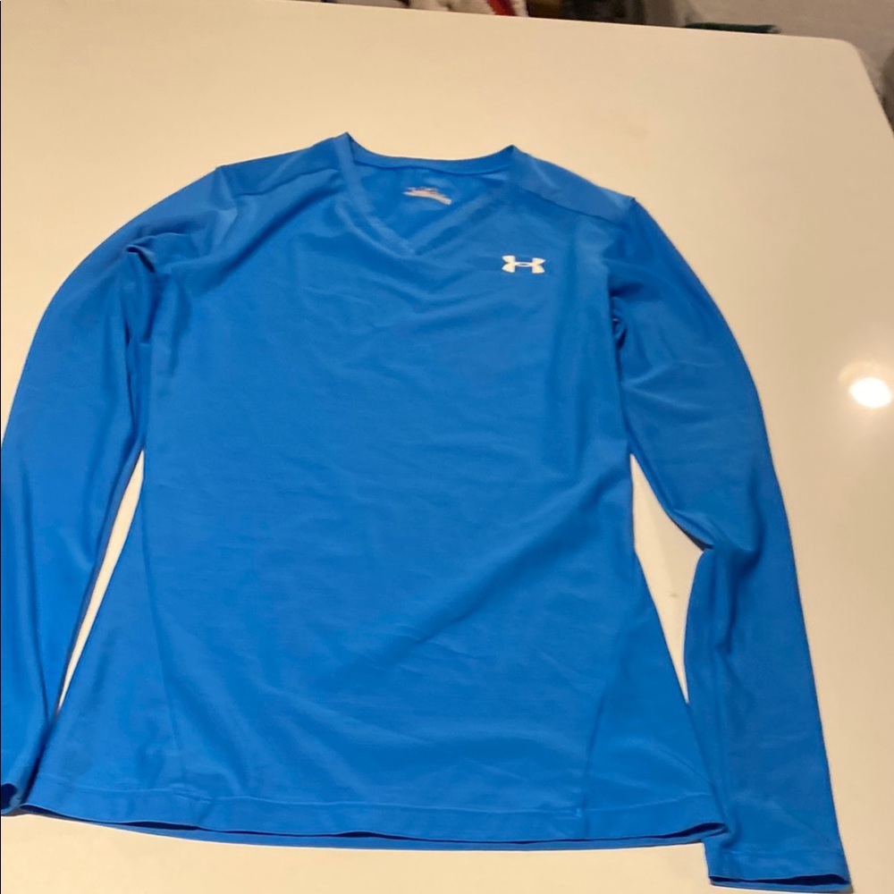 Kid’s Under Armour Sky Blue HeatGear Shirt